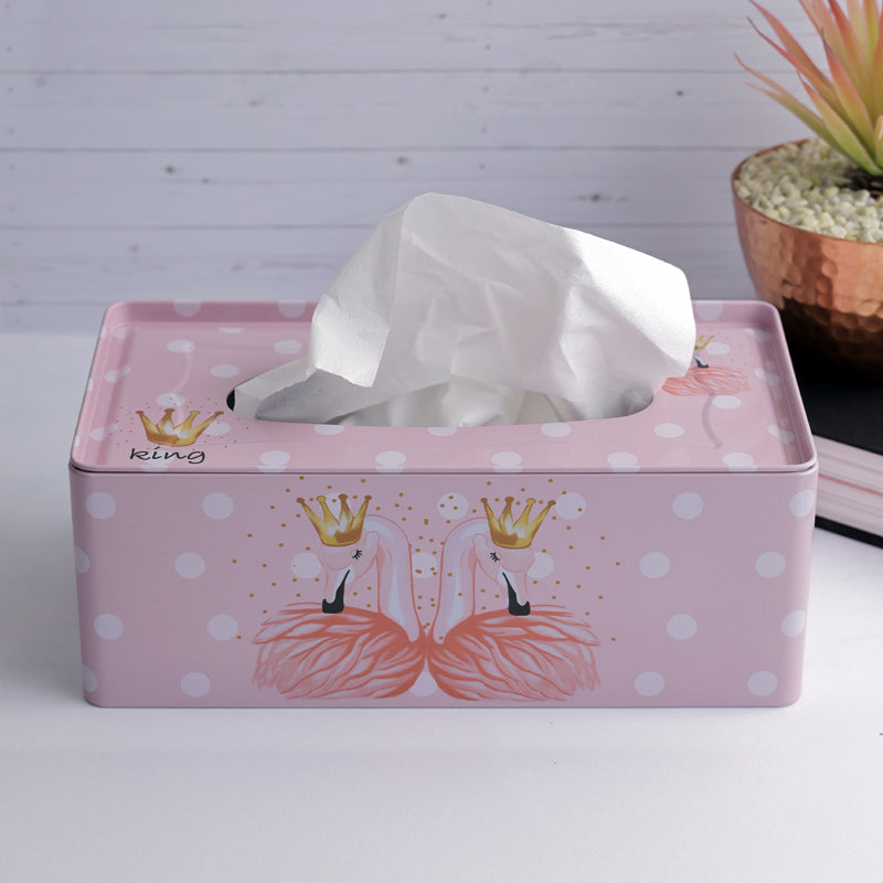 Tissue Holder - Flamingo Shine Tissue Box