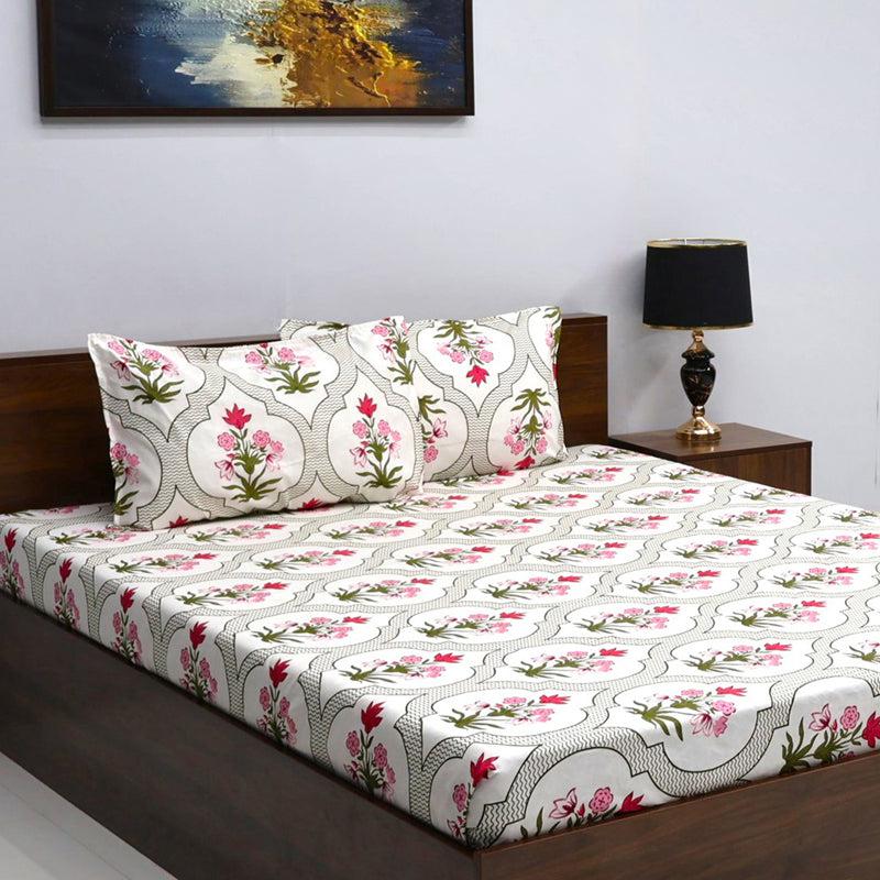 Buy Pahal Floral Bedsheet Bedsheets from Vaaree