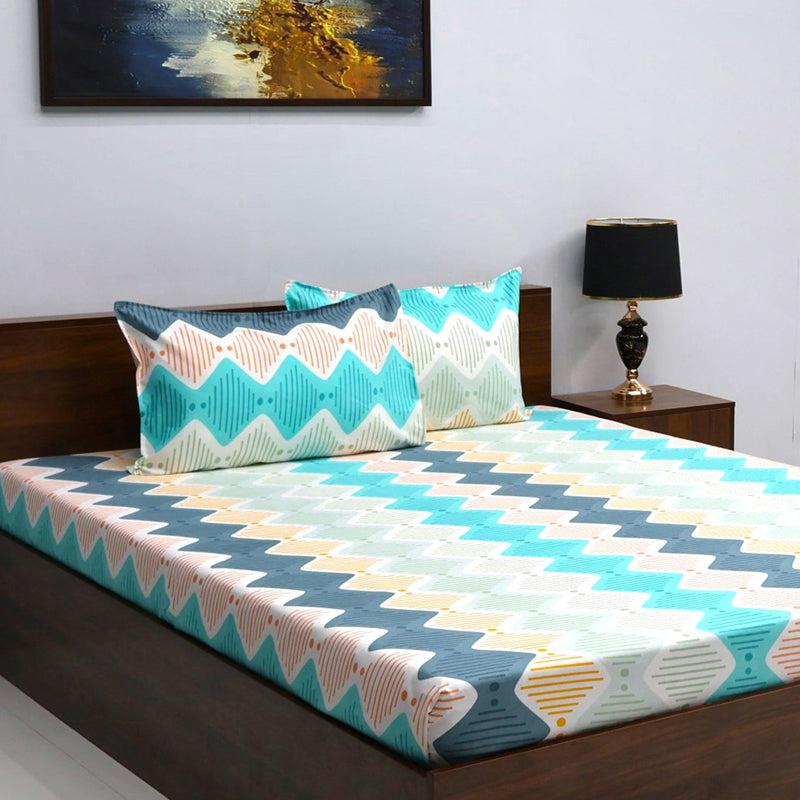 Bedsheets - Keya Zig Zag Bedsheet