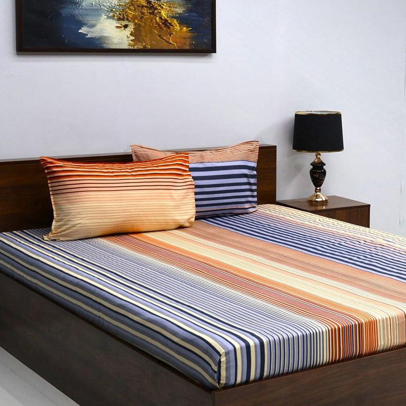 Buy Ekiya Striped Bedsheet Bedsheets from Vaaree