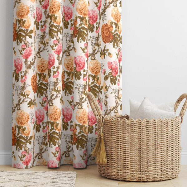 Buy Mivaana Floral Curtain - Sunflower Yellow Curtains from Vaaree