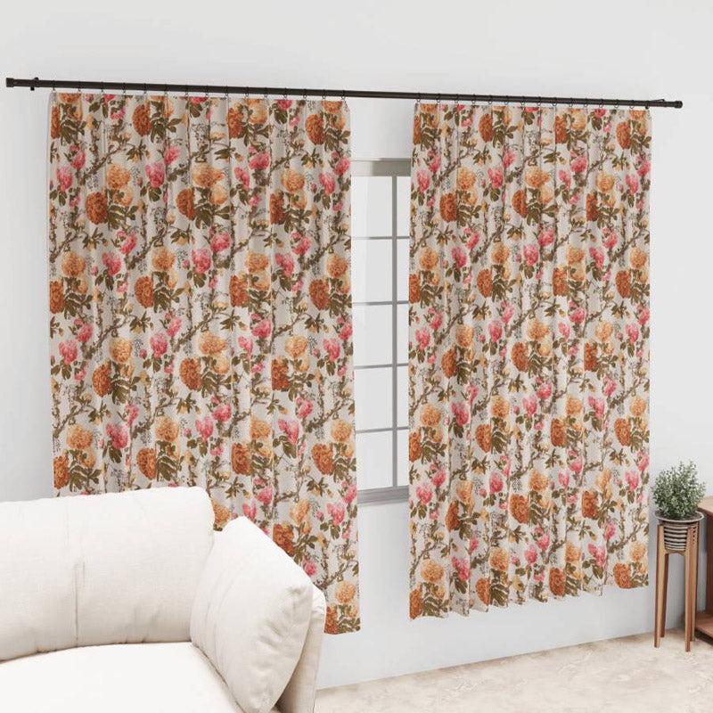 Buy Mivaana Floral Curtain (Sunflower Yellow) - Set Of Two Curtains from Vaaree