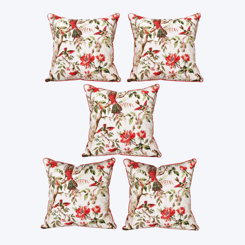 Buy Ramiya Floral Cushion Cover - Set Of Five Cushion Cover Sets from Vaaree