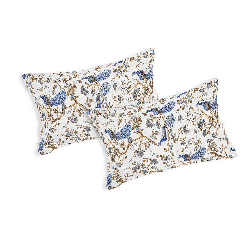 Buy Plume Floral Bedsheet - Blue Bedsheets from Vaaree