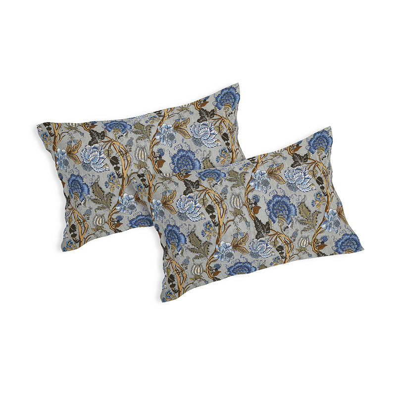 Buy Vandera Floral Bedsheet - Blue Bedsheets from Vaaree