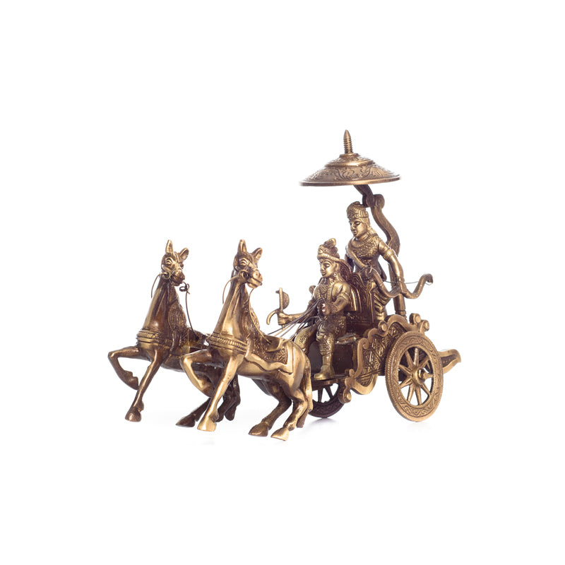 Buy Mahabharatha Brass Krishna Arjuna Showpiece Idols & Sets from Vaaree