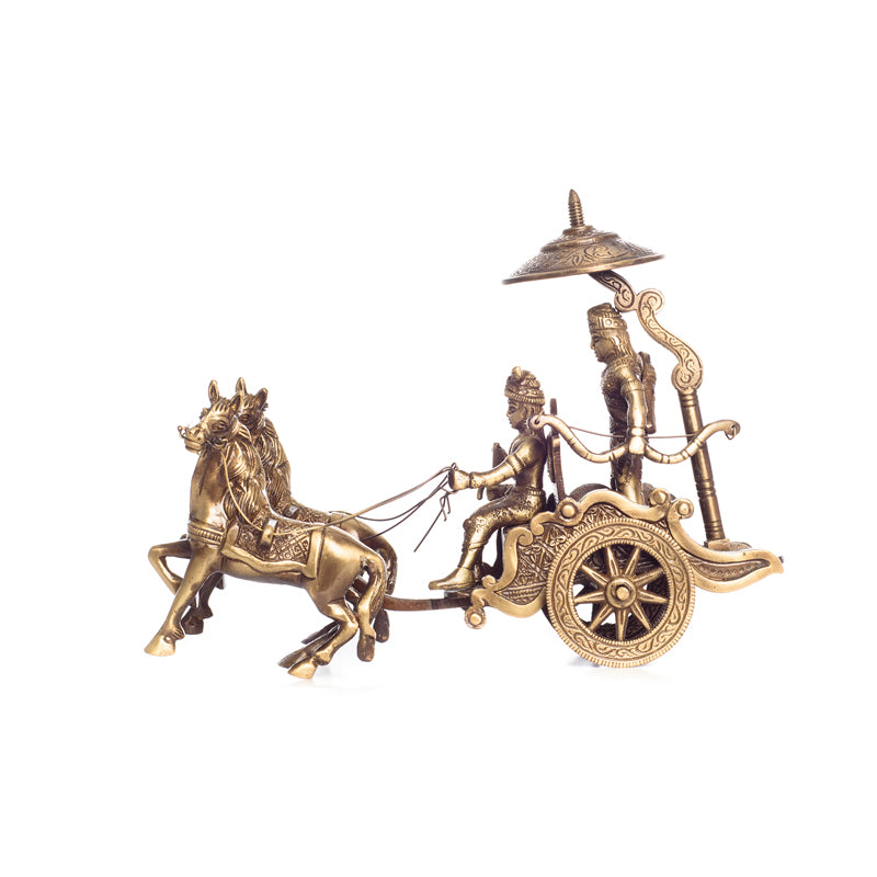 Buy Mahabharatha Brass Krishna Arjuna Showpiece Idols & Sets from Vaaree