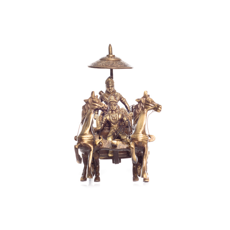 Buy Mahabharatha Brass Krishna Arjuna Showpiece Idols & Sets from Vaaree