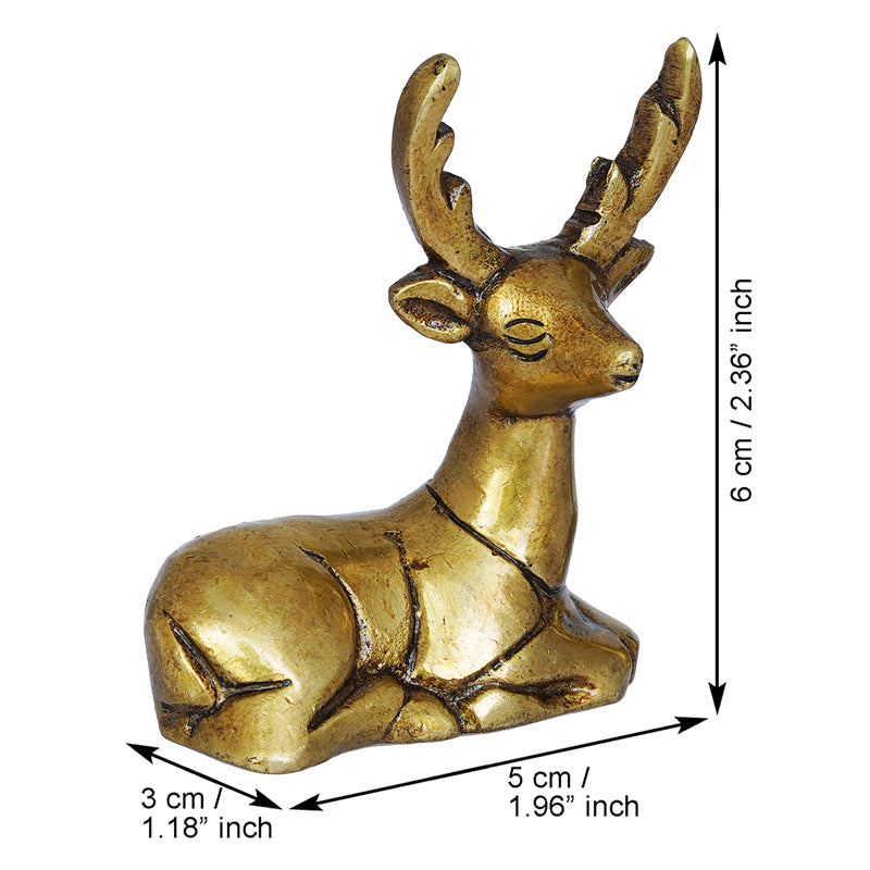 Showpieces - Deer Gold Showpiece - Set Of Two