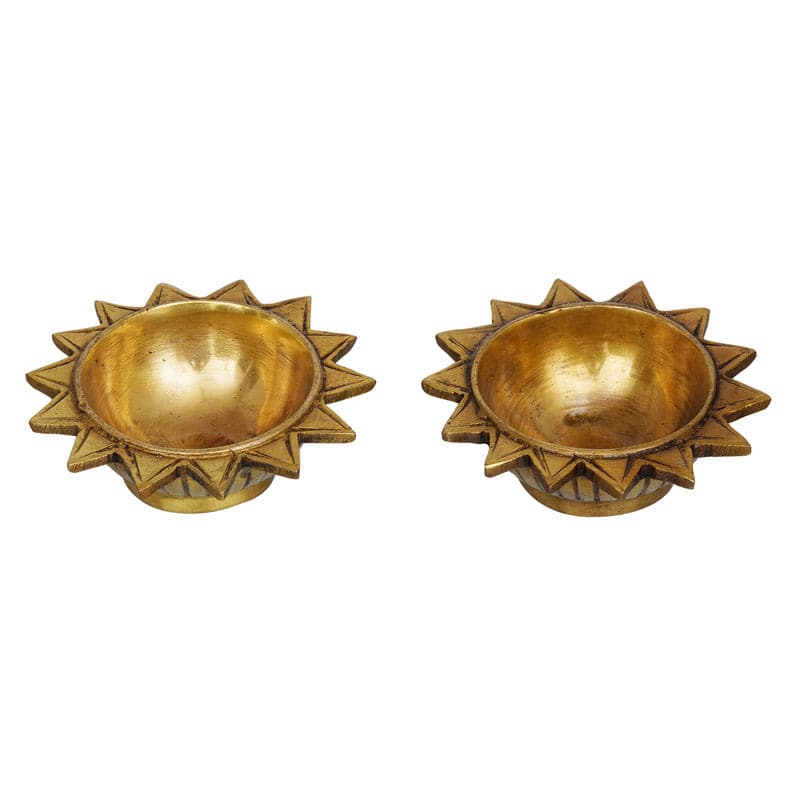 Buy Suryansh Brass Diya - Set Of Two Diyas from Vaaree