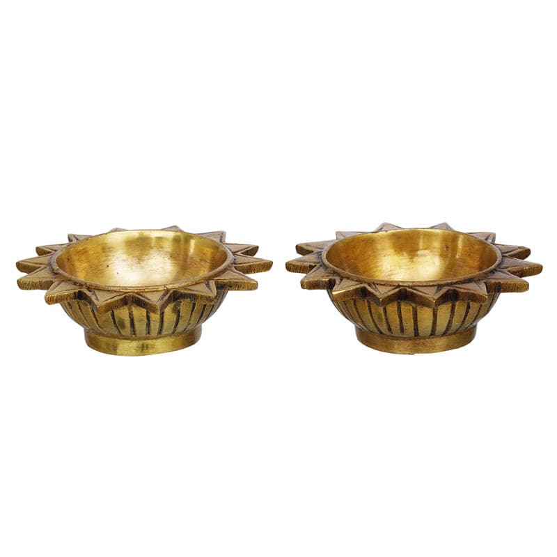 Buy Suryansh Brass Diya - Set Of Two Diyas from Vaaree