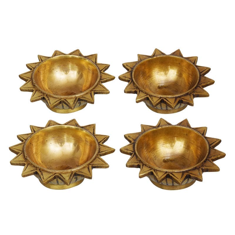 Buy Suryansh Brass Diya - Set Of Four Diyas from Vaaree