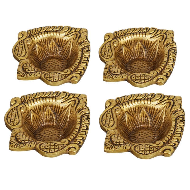 Buy Raavaa Brass Diya - Set Of Four Diyas from Vaaree