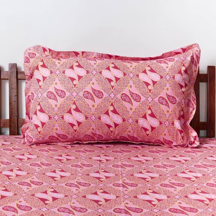 Buy Rame Paisley Bedsheet - Pink Online in India | Bedsheets on Vaaree