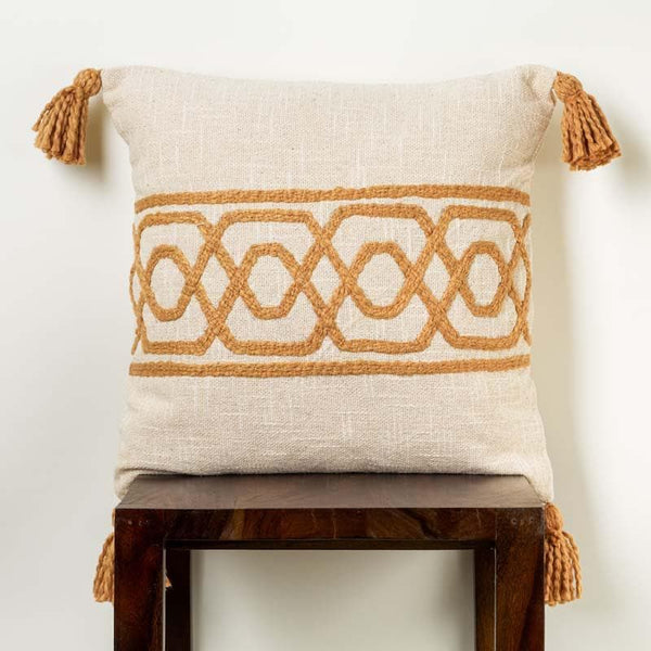 Buy Gold Fence Cushion Cover at Vaaree online | Beautiful Cushion Covers to choose from