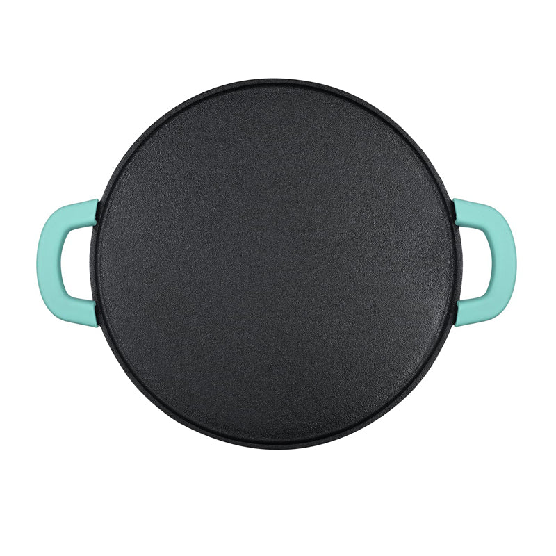 Buy Bergner Elements Pre-Seasoned Cast Iron Flat Dosa Tawa (Teal) - 30 CM Dosa Tawa from Vaaree