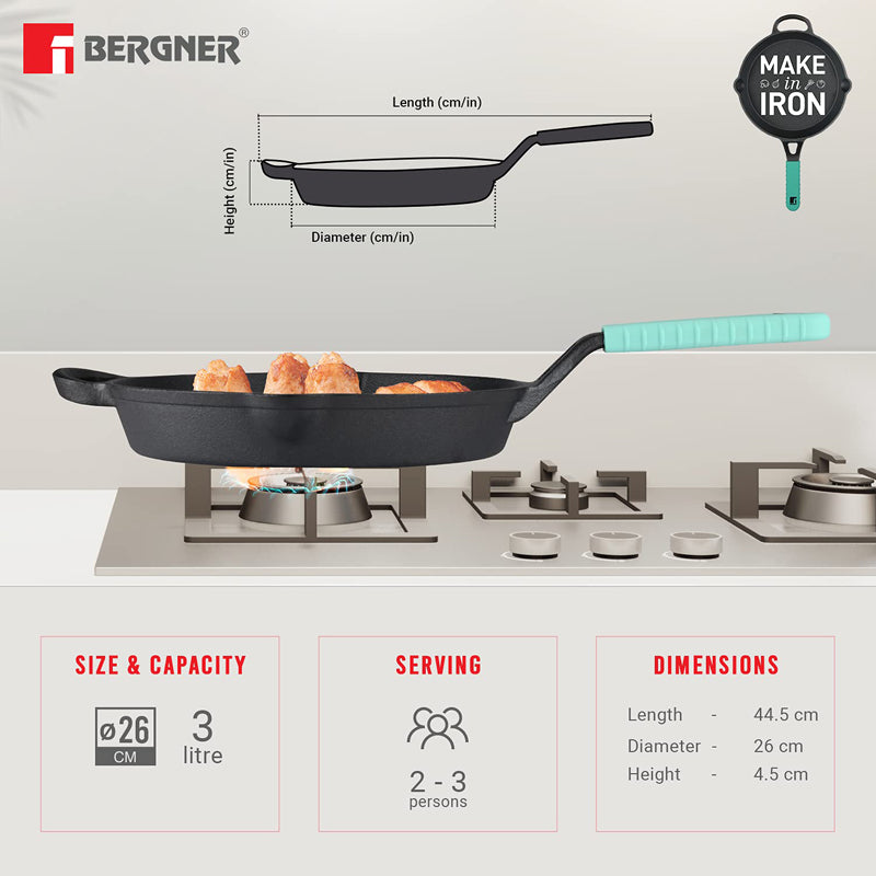 Buy Bergner Induction Safe Frying Pan - 10 Inches Frying Pan from Vaaree