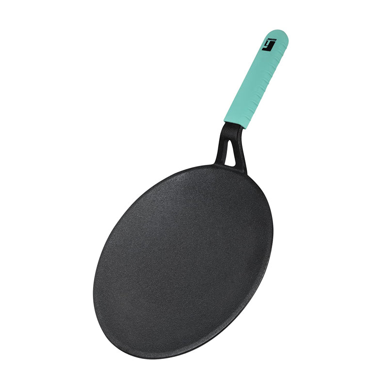 Buy Bergner Elements Pre-Seasoned Cast Iron Concave Roti Tawa (Teal) - 26 CM Roti Tawa from Vaaree