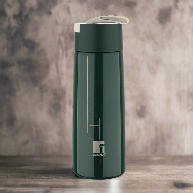 Flask - Bergner Walking Thermosteel Hot and Cold Flask (Green) -350 ML