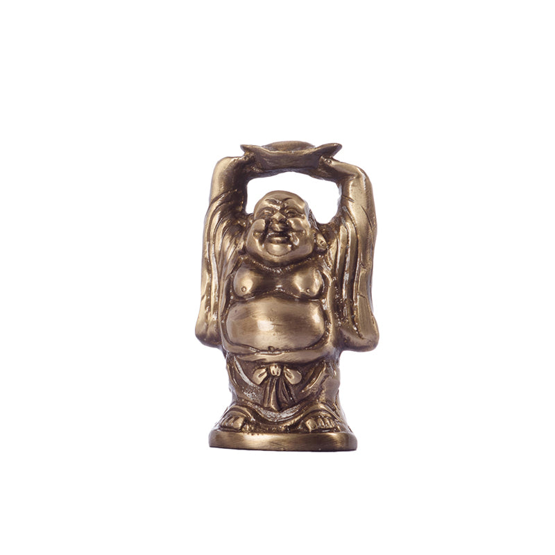 Showpieces - Antique Brass Laughing Buddha Monk