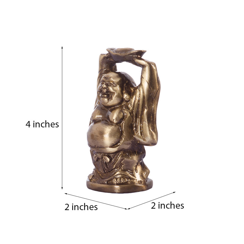 Buy Antique Brass Laughing Buddha Monk Showpieces from Vaaree