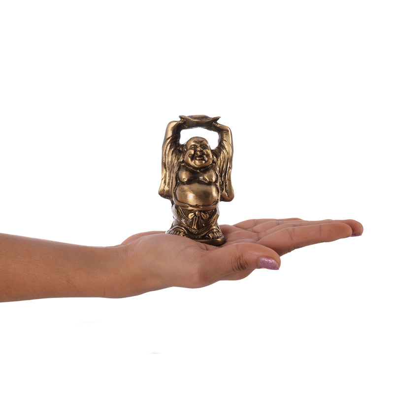 Showpieces - Antique Brass Laughing Buddha Monk