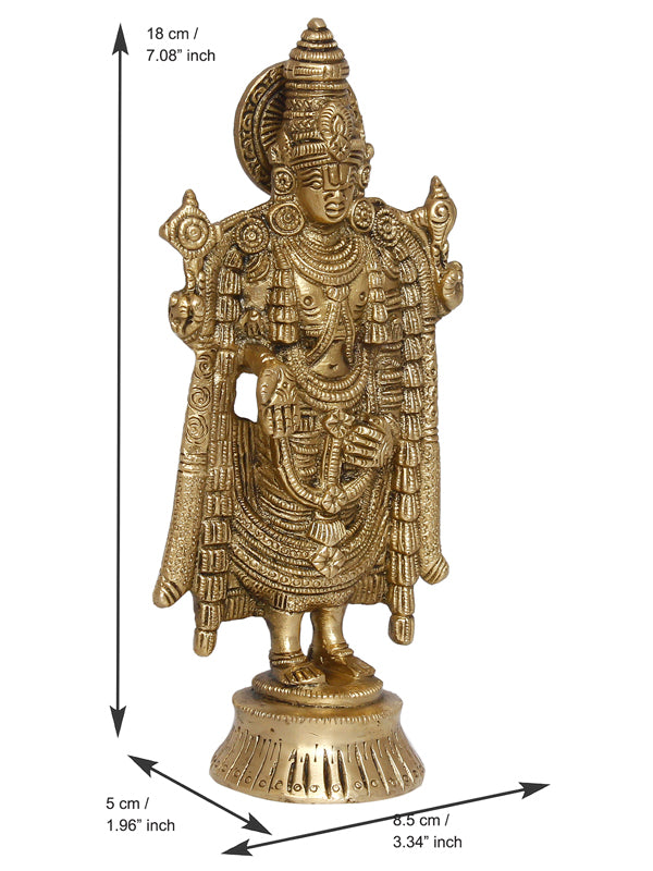 Buy Shri Tirupati Balaji Brass Idol Idols & Sets from Vaaree