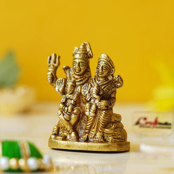 Buy Shiva Parvati Parivar Brass Idol Idols & Sets from Vaaree