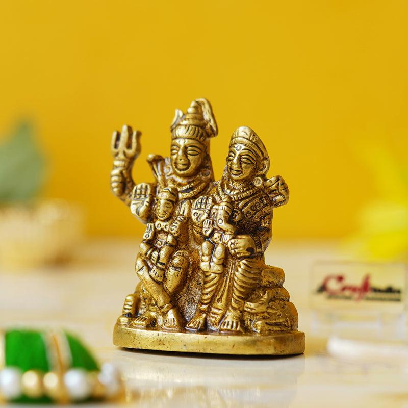 Buy Shiva Parvati Parivar Brass Idol Idols & Sets from Vaaree