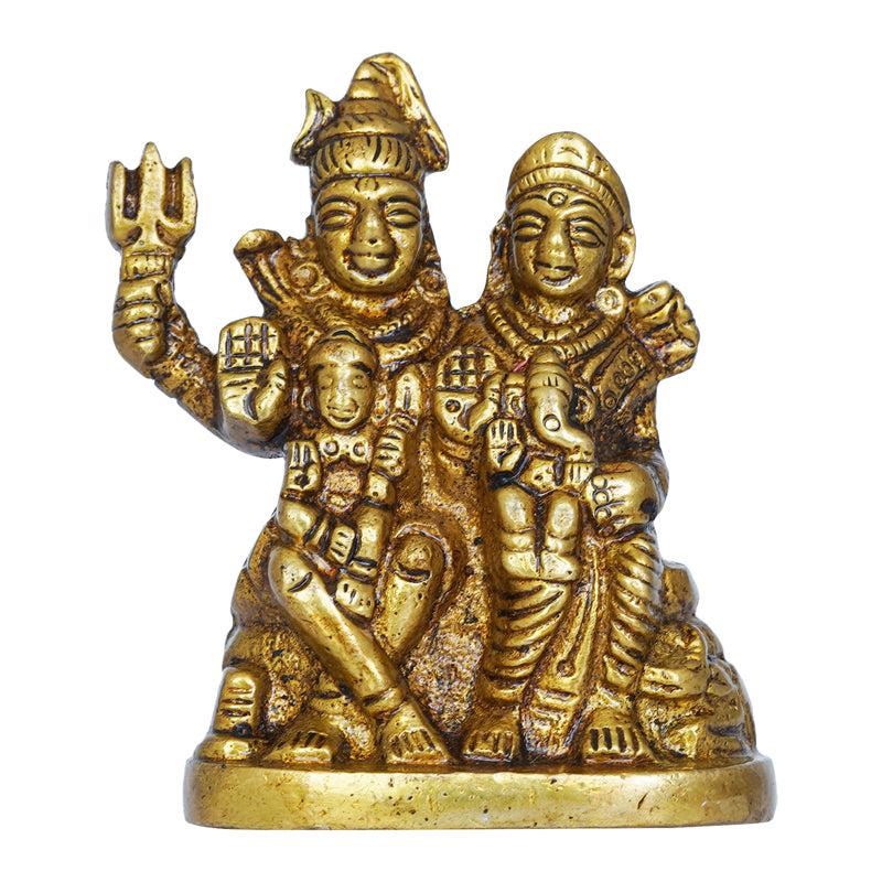 Buy Shiva Parvati Parivar Brass Idol Idols & Sets from Vaaree