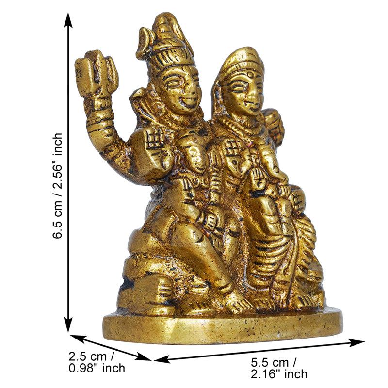 Buy Shiva Parvati Parivar Brass Idol Idols & Sets from Vaaree