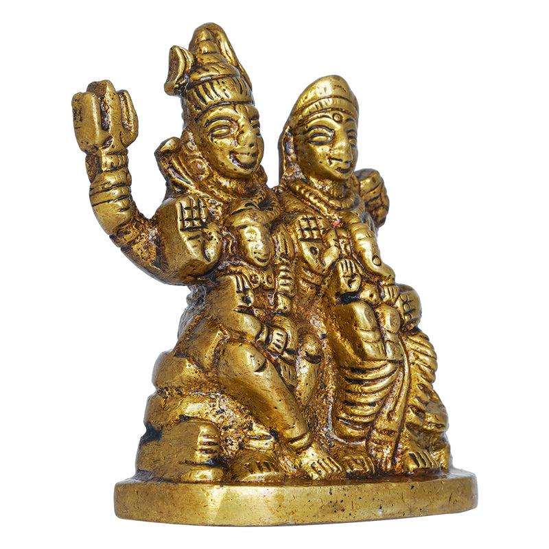 Buy Shiva Parvati Parivar Brass Idol Idols & Sets from Vaaree