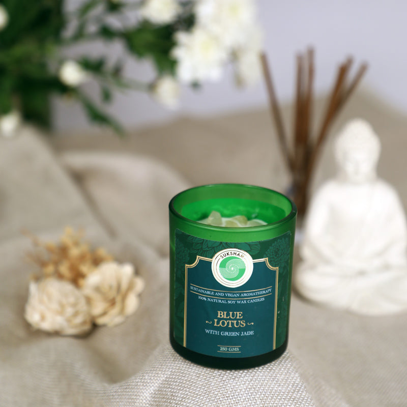 Buy Elysium Blue Lotus Scented Candle Candles from Vaaree