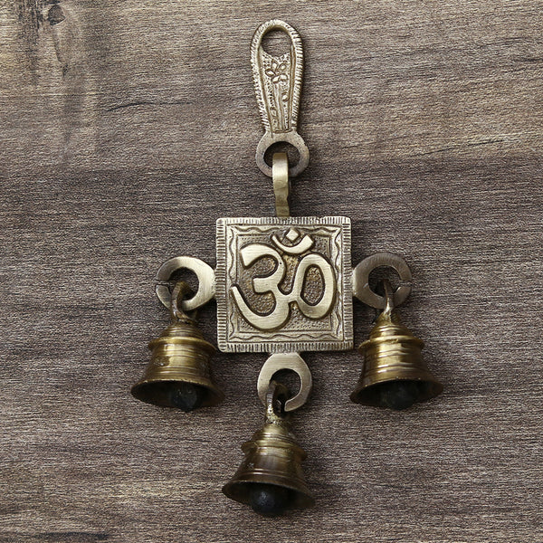 Wall Accents - Om Brass Wall Hanging With Bells