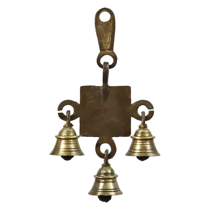 Wall Accents - Om Brass Wall Hanging With Bells