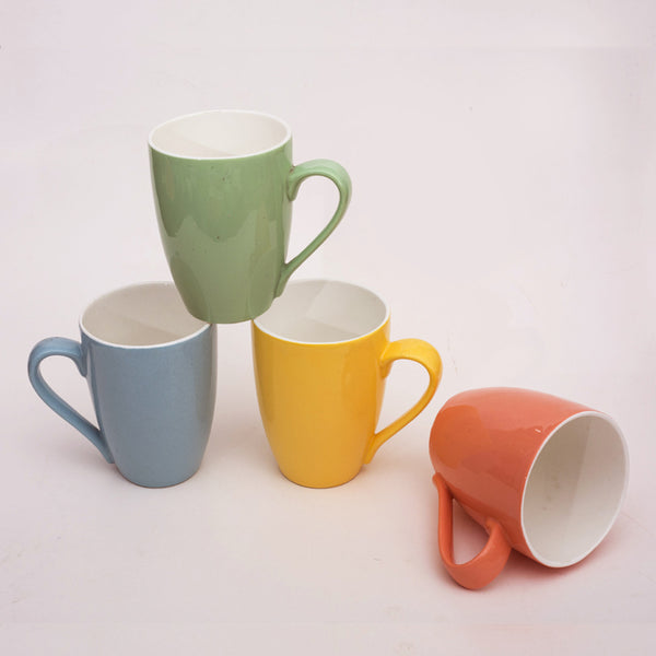 Mug & Tea Cup - Siyara Multicolor Mug (300 ML) - Set Of Four