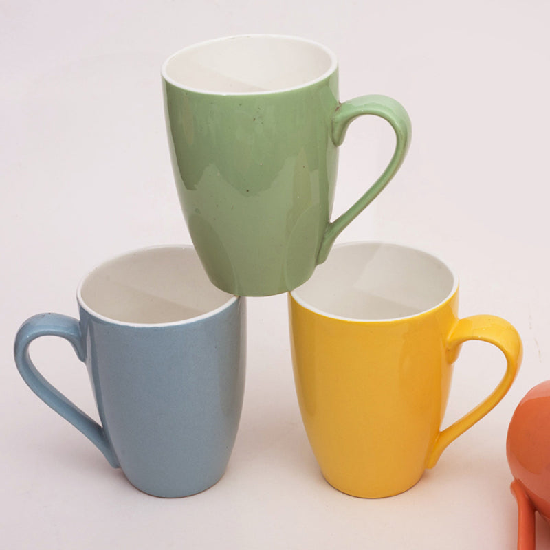 Mug & Tea Cup - Siyara Multicolor Mug (300 ML) - Set Of Four