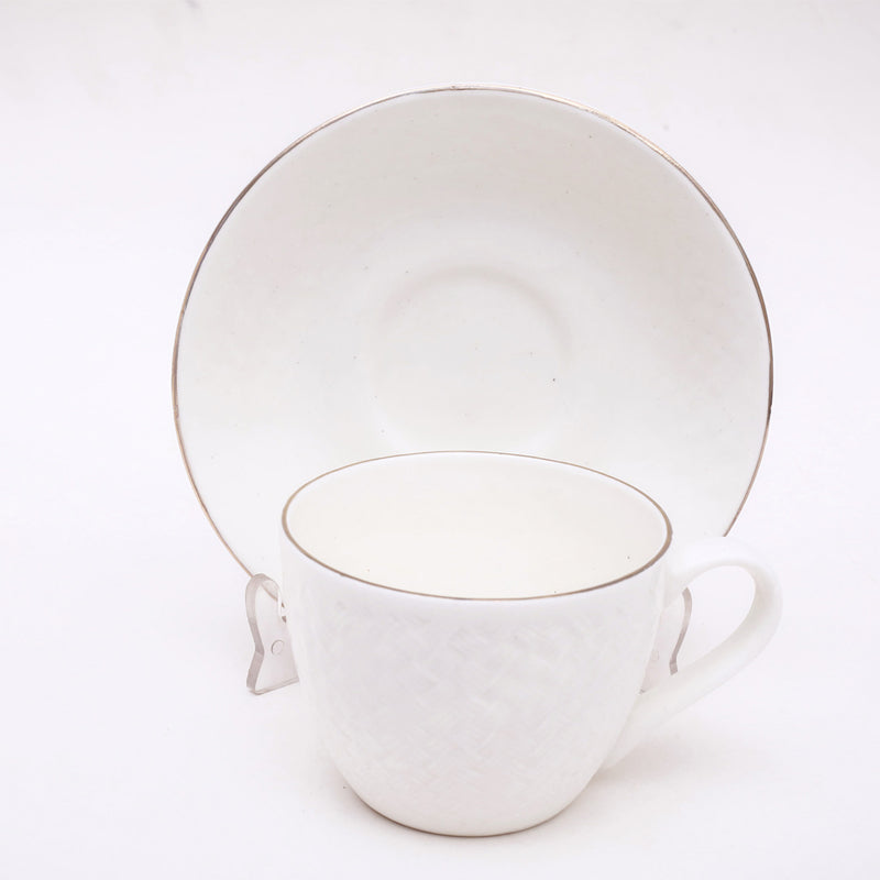 Tea Cup & Saucer - Jacksia Cup & Saucer (100 ML) - Twelve Piece Set