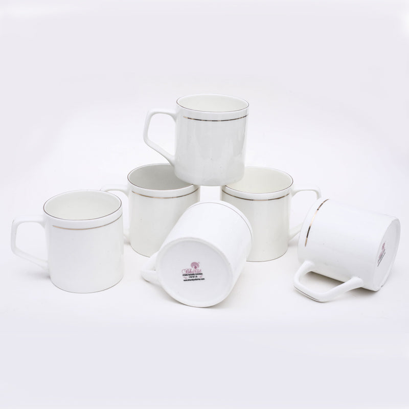 Mug & Tea Cup - Liberty Cup (200 ML) - Set Of Six