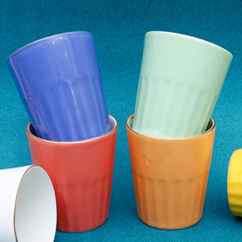 Mug & Tea Cup - Casplan Multicolor Cup (150 ML) - Set Of Six