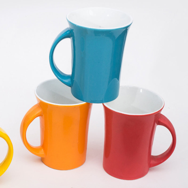 Mug & Tea Cup - Quma Multicolor Mug (250 ML) - Set Of Six