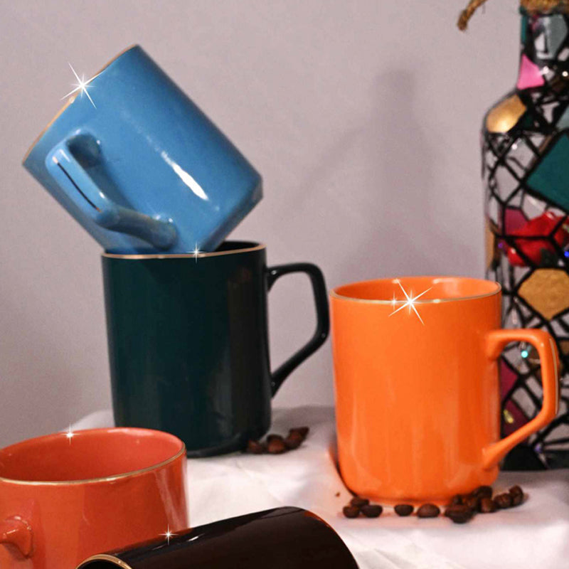 Mug & Tea Cup - Alre Multicolor Cup (200 ML) - Set Of Six