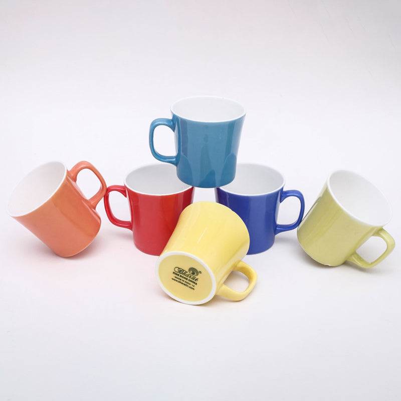 Mug & Tea Cup - Yuma Multicolor Cup (175 ML) - Set Of Six