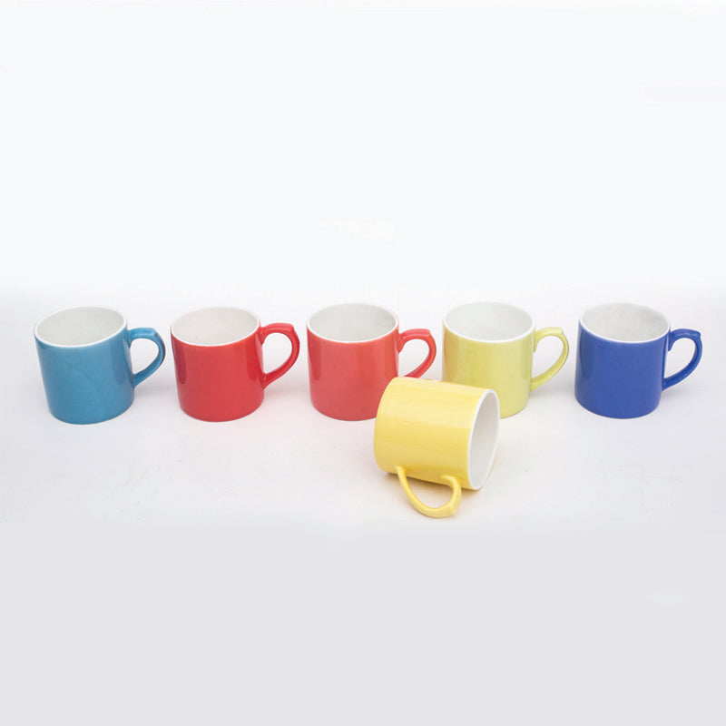 Mug & Tea Cup - Vado Multicolor Cup (200 ML) - Set Of Six