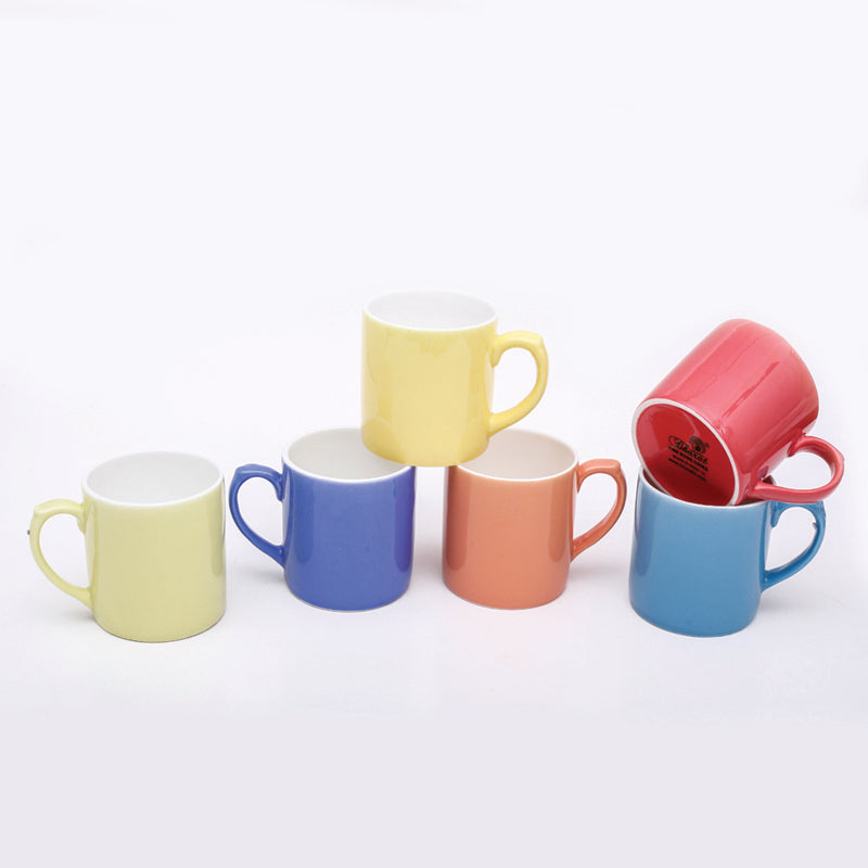 Mug & Tea Cup - Vado Multicolor Cup (200 ML) - Set Of Six