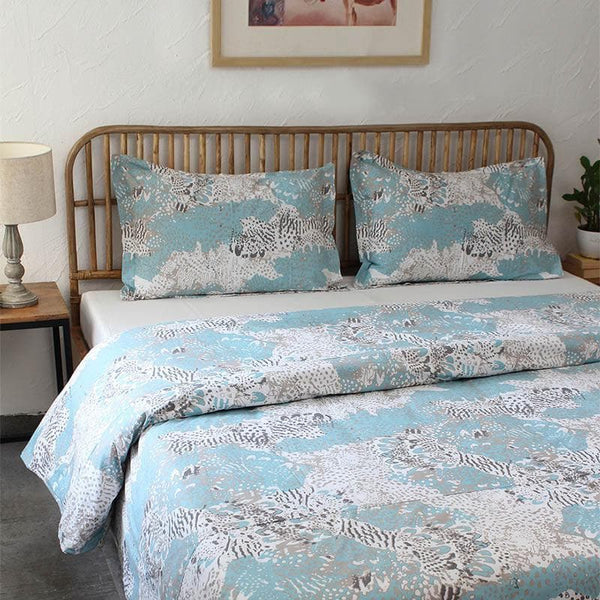 Buy Abstract Splatter Duvet Cover Bedding Set - Blue Online in India | Bedding Set on Vaaree