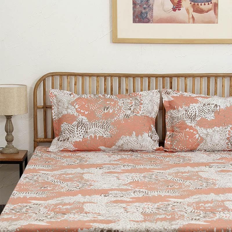 Buy Abstract Splatter Dohar Bedding Set - Pink Online in India | Bedding Set on Vaaree