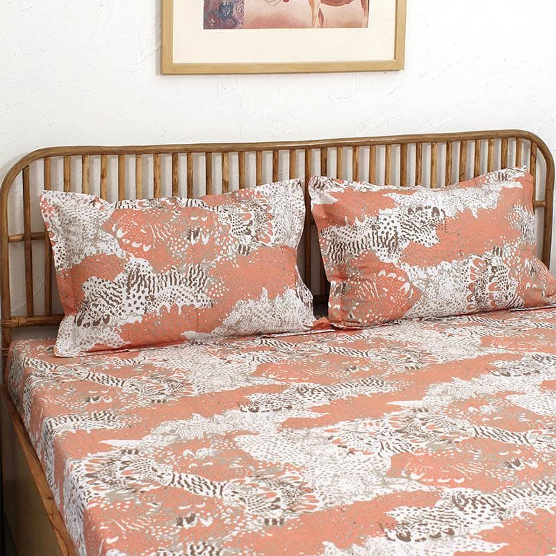 Buy Abstract Splatter Dohar Bedding Set - Pink Online in India | Bedding Set on Vaaree