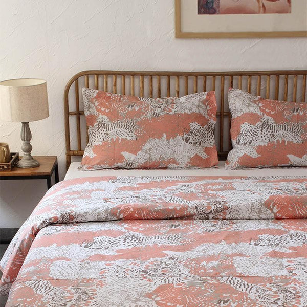 Buy Abstract Splatter Duvet Cover Bedding Set - Pink Online in India | Bedding Set on Vaaree
