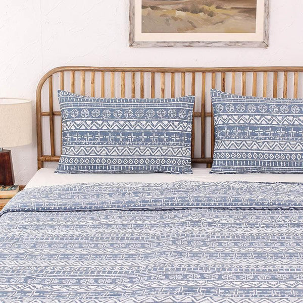 Buy Dream Drift Dohar Bedding Set - Blue Online in India | Bedding Set on Vaaree
